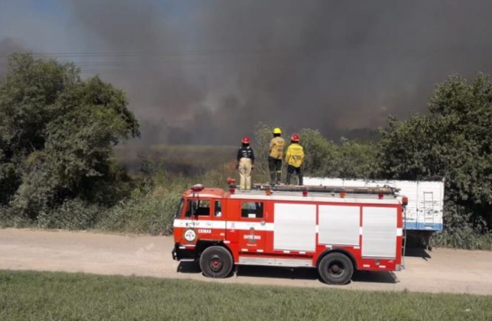 Tras 14 horas de trabajo, bomberos entrerrianos lograron sofocar un incendio forestal