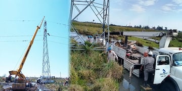 Reparan estructuras de alta tensión derribadas por tormentas