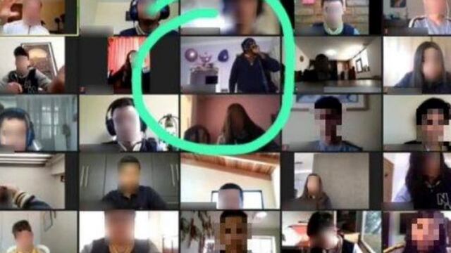 Asaltaron a una alumna en plena clase por Zoom\u002E (captura)