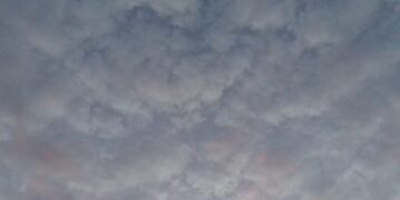 Cielo nublado en la ciudad de Rafaela