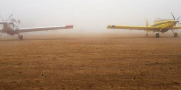 La niebla impidió el sobrevuelo en el centro oeste de Punilla\u002E (Foto: Gobierno de Córdoba)\u002E