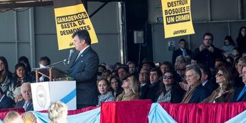 El presidente de la Sociedad Rural Argentina, Daniel Pelegrina\u002E (EFE/ GREENPEACE)\u002E