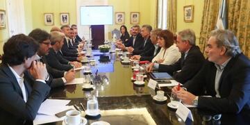 Mauricio Macri, durante la reunión de Gabinete de este martes\u002E