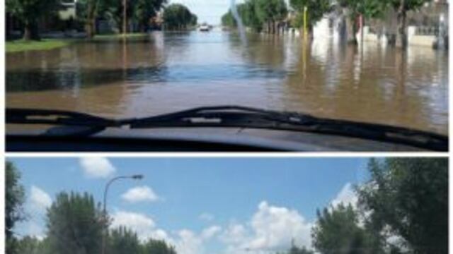 Ramona, localidad inundada