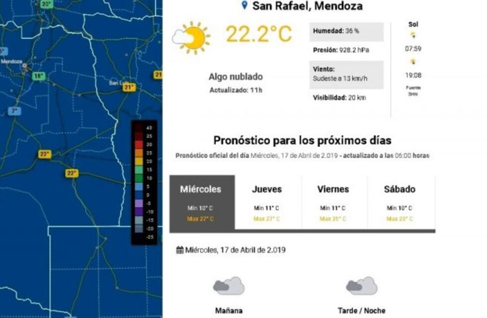 Así estará el tiempo en Semana Santa en el Sur mendocino