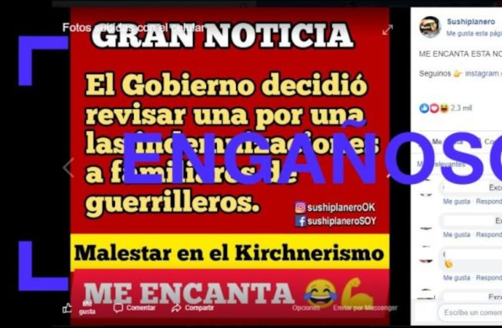 El Gobierno revisa 9 indemnizaciones otorgadas a víctimas del terrorismo de Estado y no todas