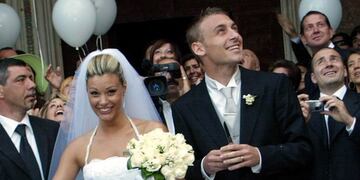 Tamara Pisnoli y Daniele De Rossi, el día de su boda (Foto: web)