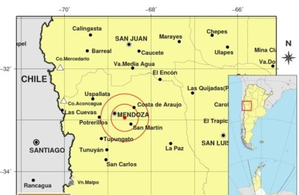 Fuerte temblor se sintió en Mendoza el mediodía de este miércoles