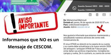 Mail falso CESCOM Arroyito