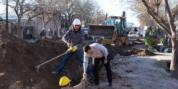 Inauguración red cloacal en Alvear