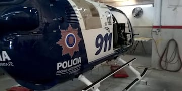 El Bolkow BO 105 del 911 quedó fuera de servicio en noviembre\u002E (@1978_facundo)