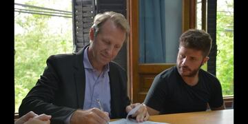 La firma del convenio por la construcción de una nueva comisaría en Sunchales se firmó el pasado martes (prensa Municipalidad de Sunchales)