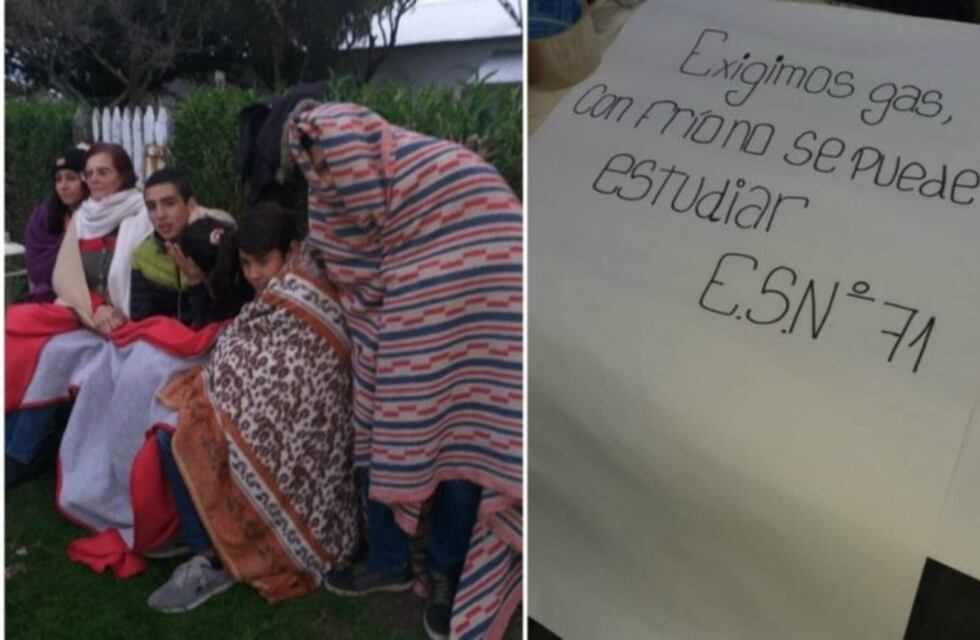 Playa Chapadmalal: realizaron un "frazadazo" porque no tiene gas en la escuela