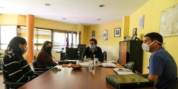Martínez recibió a los profesores este lunes en la municipalidad\u002E