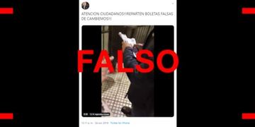 Es falso que en este video se estén repartiendo boletas apócrifas de Juntos por el Cambio
