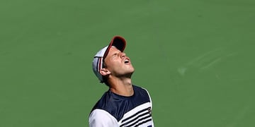 Diego Schwartzman en pleno partido\u002E