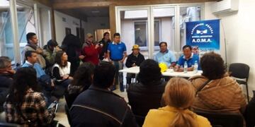Mineros en conferencia de prensa, en Jujuy