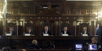 DYN201, BUENOS AIRES 30/11/2016, LA CORTE SUPREMA DE JUSTICIA DE LA NACIu00d3N, ESTA MAu00d1ANA EN TRIBUNALES DURANTE LA AUDIENCIA Pu00daBLICA PARA CONOCER EL GRADO DE AVANCE DE LOS MANDATOS INCLUIDOS EN EL PLAN DE SANEAMIENTO QUE OPORTUNAMENTE FIJu00d3 EN LA CAUSA QUE T