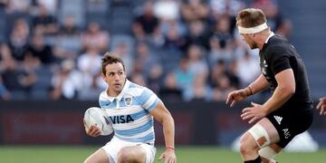 Nico Sánchez la gran figura de Los Pumas que rompió un récord en el triunfo ante los All Blacks\u002E (AP Photo/Rick Rycroft)