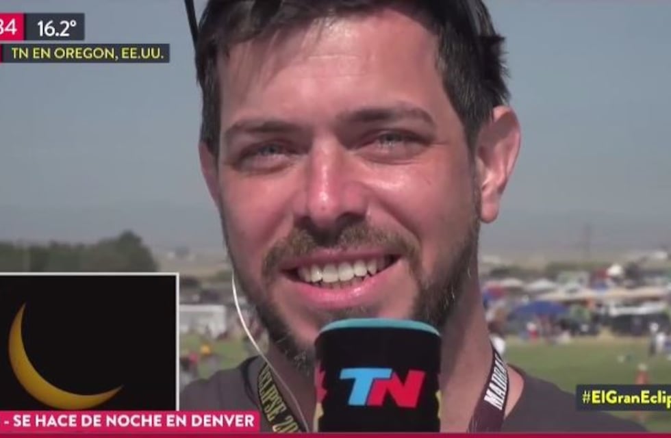 El meteorólogo de TN le pidió casamiento a su novia en medio del eclipse y estallaron las redes sociales