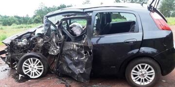 Accidente fatal sobre la Ruta 17\u002E (Foto: Misiones Online)
