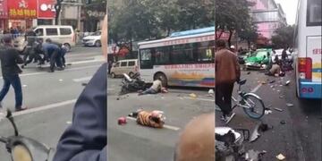 China: secuestró un colectivo, atropelló a los transeúntes y mató a ocho personas