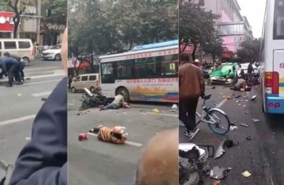 China: secuestró un colectivo, atropelló a los transeúntes y mató a ocho personas