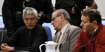 Mariano Valdés e Higinio Bellaggio durante la audiencia imputativa\u002E ( Marcelo Manera)