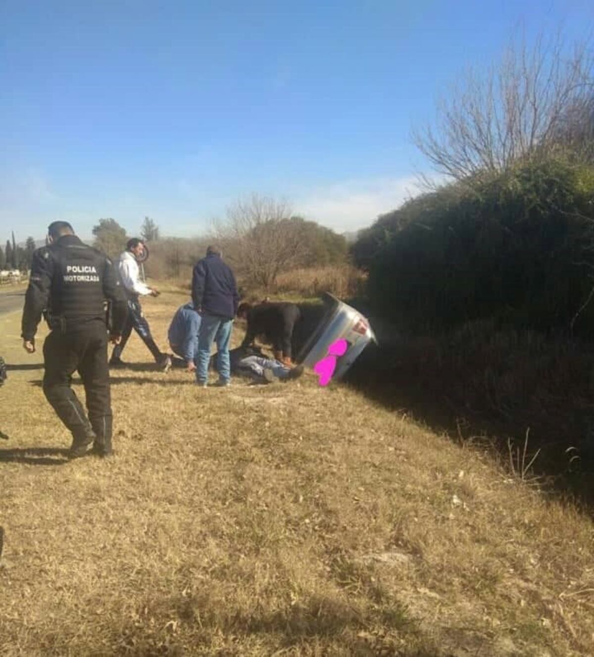 Accidente sobre ruta C45, Alta Gracia