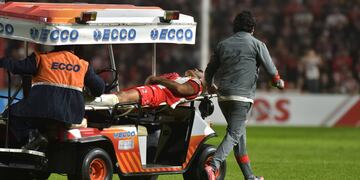 El zaguero Fernando Alarcón recobró el sentido en el centro de salud al que fue derivado (Facundo Luque).