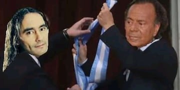 Memes de Julio Iglesias y Daniel Agostini.