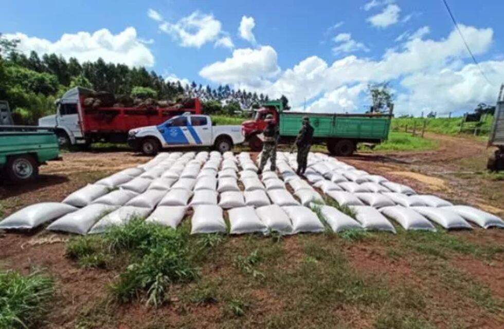 Efectivos de Prefectura Naval secuestraron más de 17 toneladas de cereal ilegal en El Soberbio