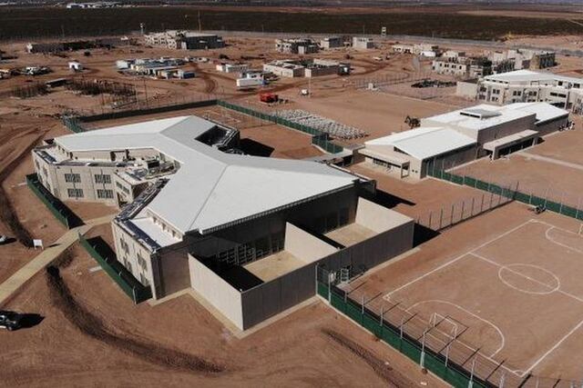 Vista aérea de la nueva cárcel de mujeres en Cacheuta, esta nueva unidad penitenciaria se llama Almafuerte II. Gentileza Los Andes