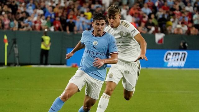 Un crack. Lionel Scaloni destacó las virtudes de Julián Álvarez, también elogiado por su nuevo DT, Pep Guardiola (AP)