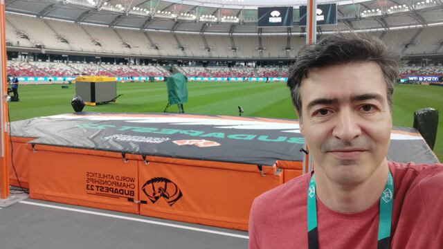 Diego Favot Periodista Argentino en el Mundial de Budapest