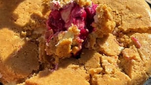 Cheesecake de frutos rojos invertido.