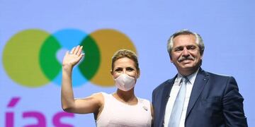 Nació el hijo de Alberto Fernández y Fabiola Yañez. (Presidencia/Clarín)