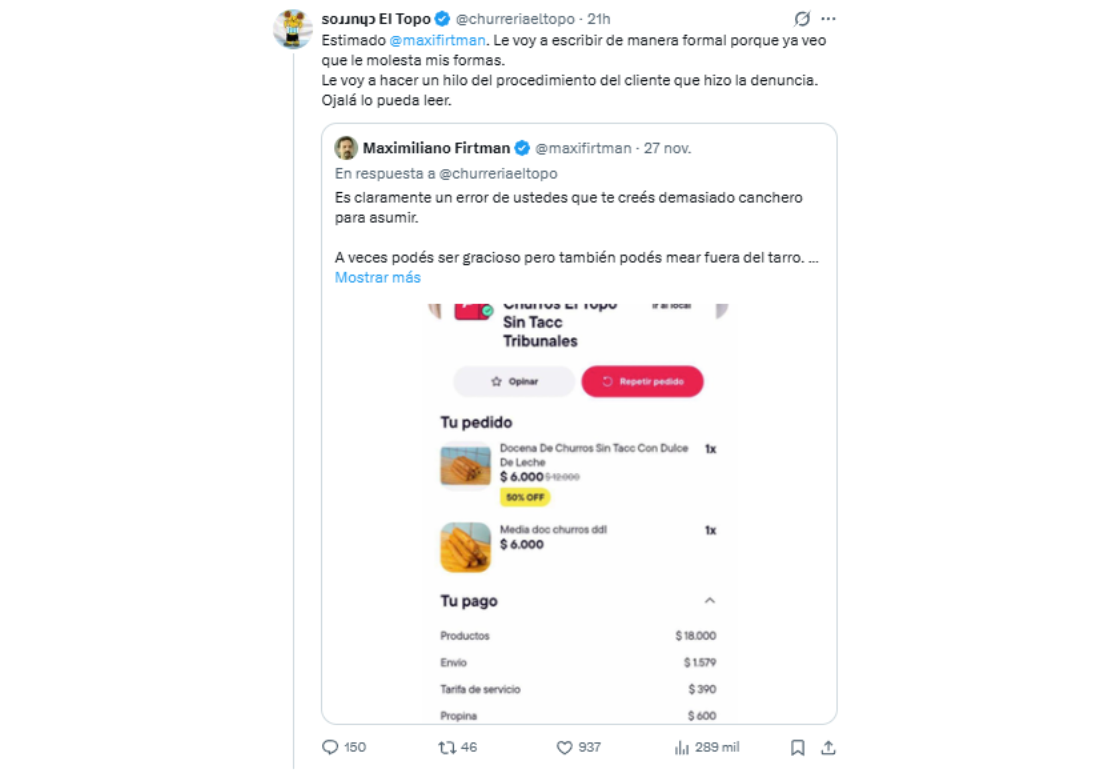 La empresa dio explicaciones en sus redes.