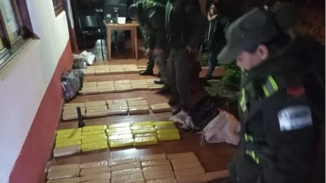 Descomisan 96 kilogramos de marihuana en operativo de Gendarmería en Montecarlo.
