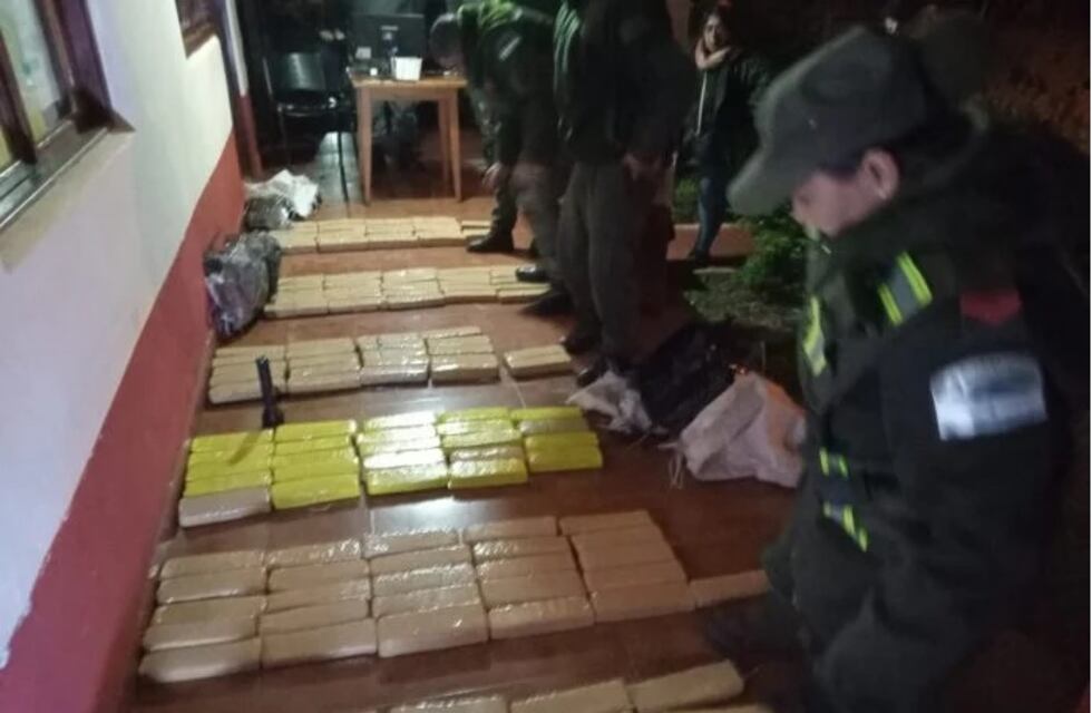 Descomisan 96 kilogramos de marihuana en operativo de Gendarmería en Montecarlo
