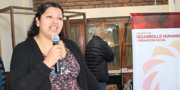 Alejandra Jofré dando su testimonio\u002E