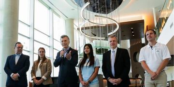 Mauricio Macri en Newsan (Federico López Claro)