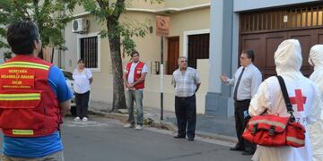 La Cruz Roja trabaja en la ciudad haciendo controles a posibles portadores de COVID 19