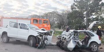 Dramático accidente en Lavalle\u002E (Foto: El Litoral)