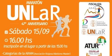 En el marco del 48° de la Universidad Nacional de La Rioja se realizará este sábado la Maratón a partir de las 16\u002E00