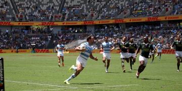 Los Pumas Seven ante Sudáfrica y Samoa (twitter/@lospumas7arg)