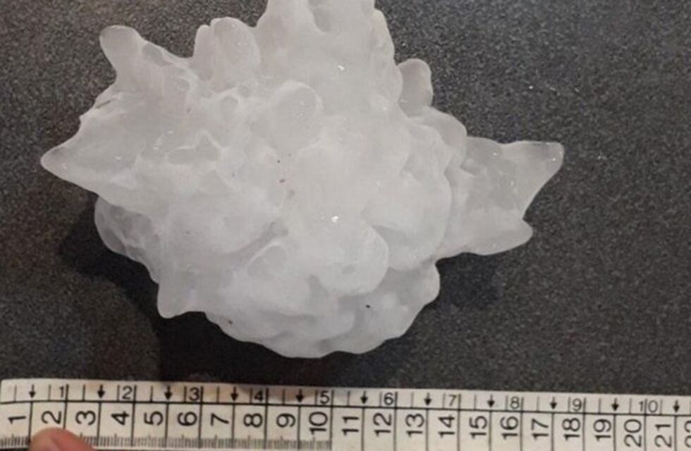 Un gigantesco granizo cayó en Carlos Paz y batió un récord mundial