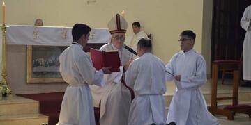 Obispo Juan Rubén Martínez de la diócesis de Posadas\u002E