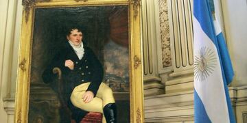 Retrato de Manuel Belgrano, en el Salón de la Bandera, en Jujuy