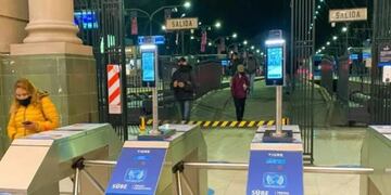 Instalaron en Retiro cámaras que controlan la temperatura corporal y el correcto uso del barbijo (Foto: Ministerio de Transporte de la Nación)
